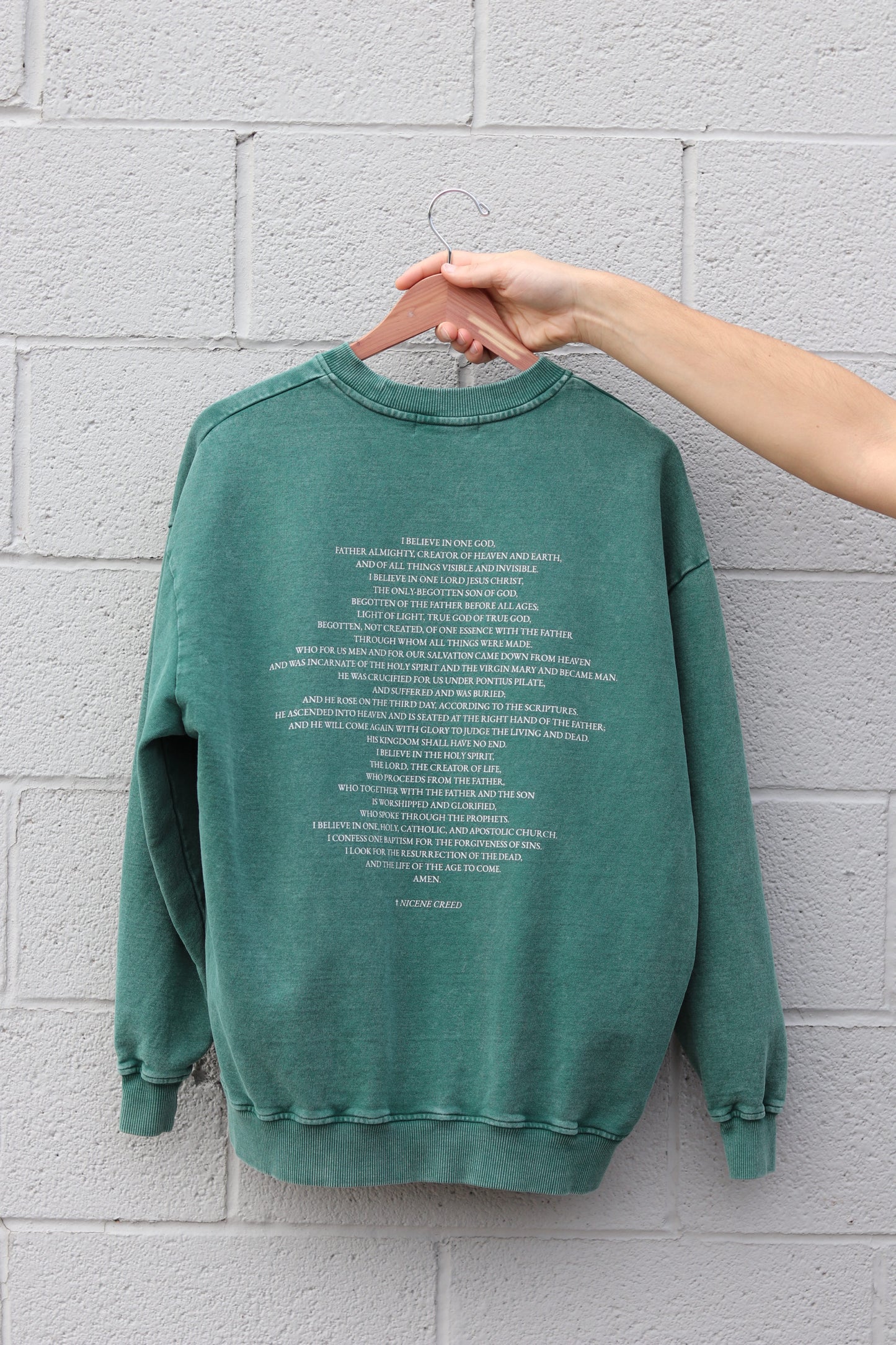 CREDO NICENE CREED — WASHED OVERSIZED SWEATSHIRT