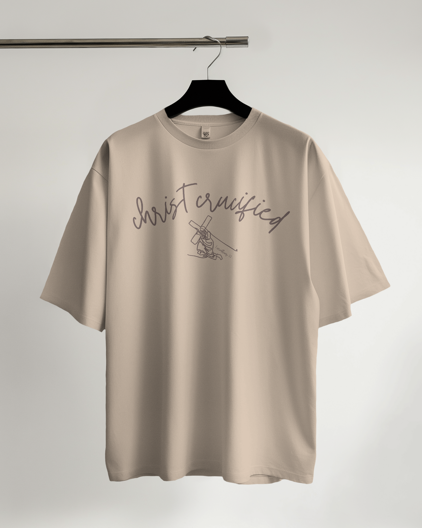 CHRIST CRUCIFIED — HEAVYWEIGHT IVORY TEE