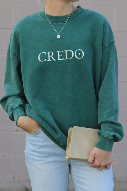 CREDO NICENE CREED — WASHED OVERSIZED SWEATSHIRT