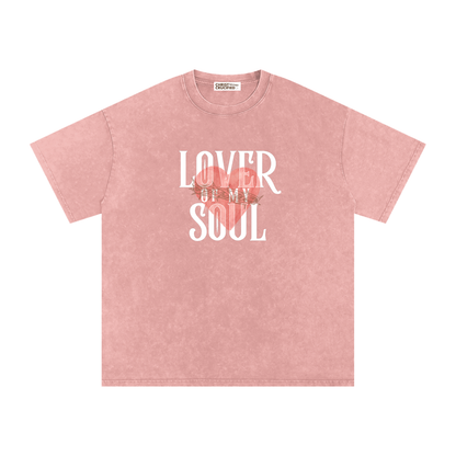LOVER OF MY SOUL — WASHED OVERSIZED COTTON T-SHIRT