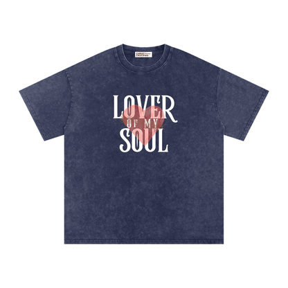 LOVER OF MY SOUL — WASHED OVERSIZED COTTON T-SHIRT