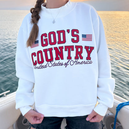 GOD’S COUNTRY — FLEECE MOCKNECK