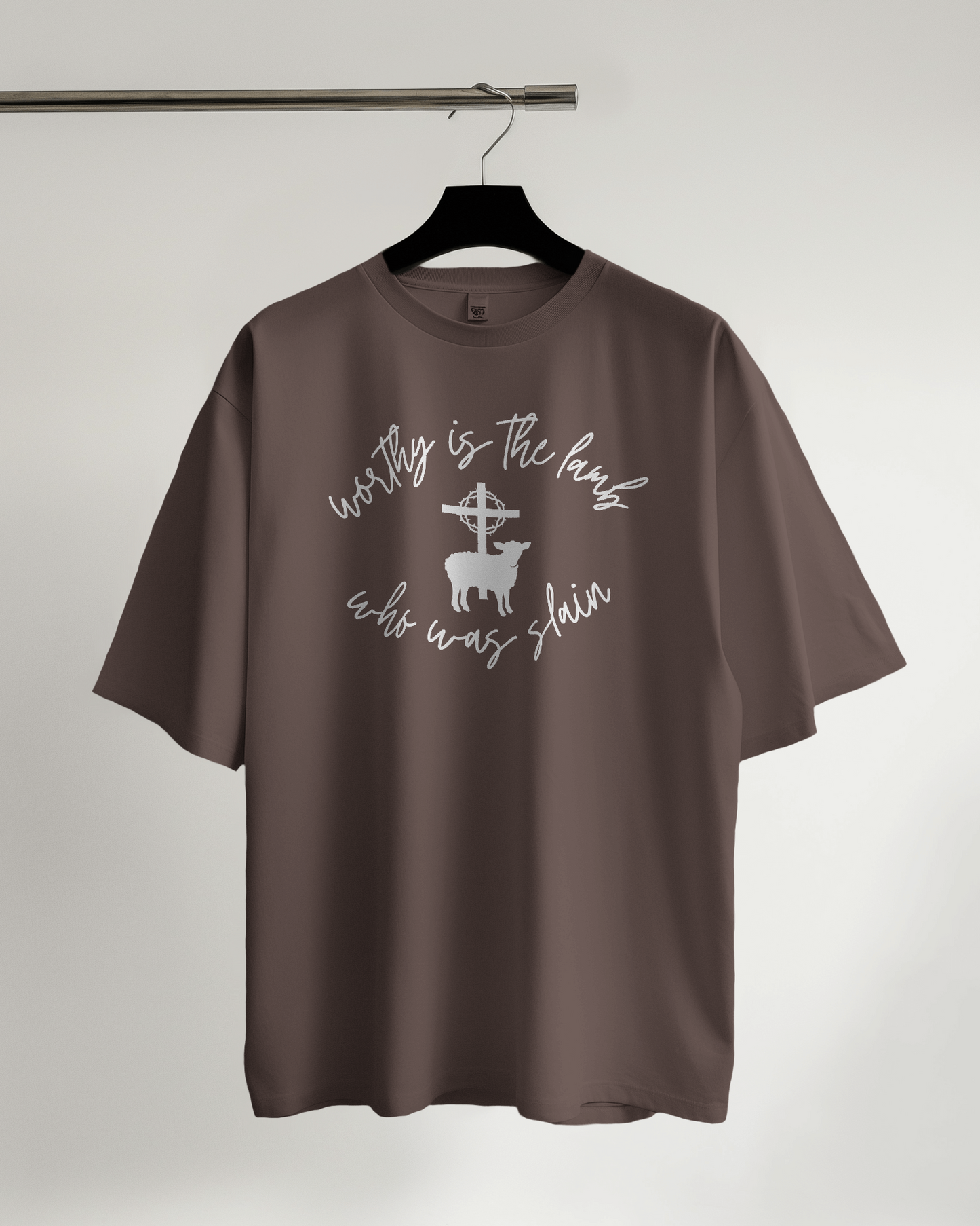 "WORTHY IS THE LAMB" HEAVYWEIGHT ESPRESSO TEE